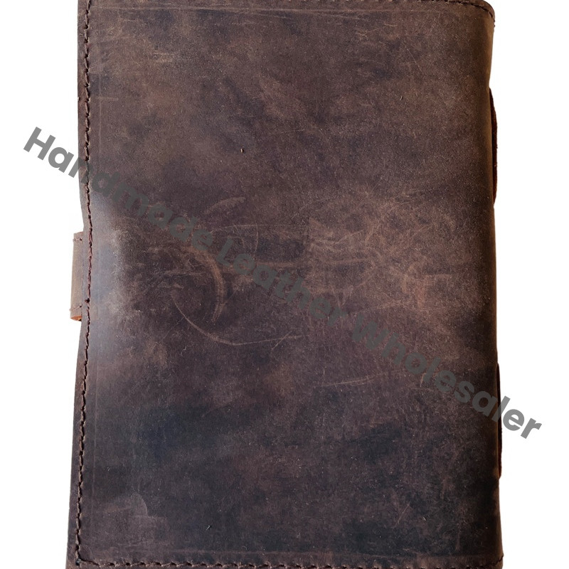 Vintage Leather Hardcover Thermal & Spiral & Thread Sewing Binding Journal Notebook Gift Deckle Paper Diary Planner Custom Logo