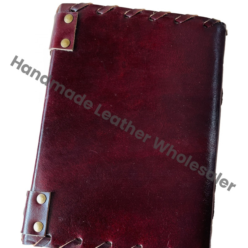 Vintage Leather Journal Antique Handmade Cotton Paper Brown Embossed Sketchbook Book of Charmed Unlined Planner Travel Diary