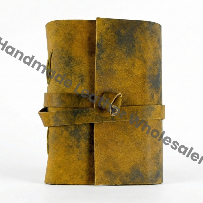 Vintage Leather Journal: Blank Book of Shadows - Antique Deckle Edge Paper