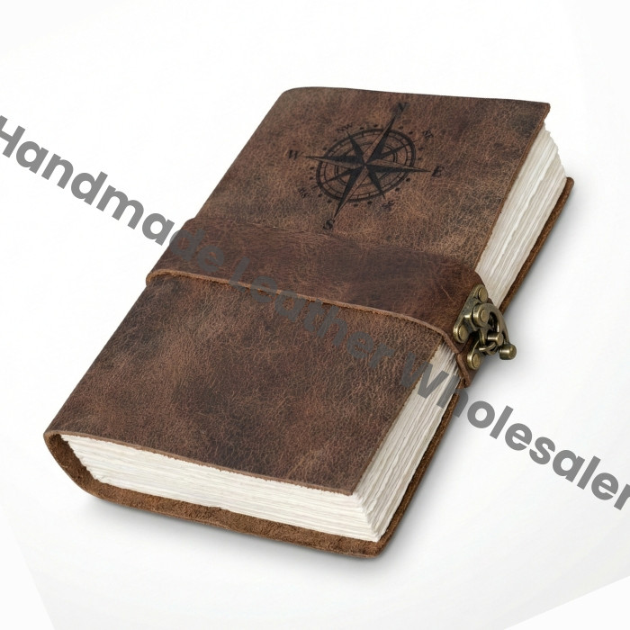 Vintage Leather Journal: Blank Book of Shadows, Deckle Edge Paper