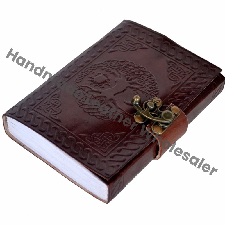 Vintage Leather Journal Handmade Tree of Life Book of Shadow Grimoire Fantasy Birthday Gift for Women & Men Antique Spell Book