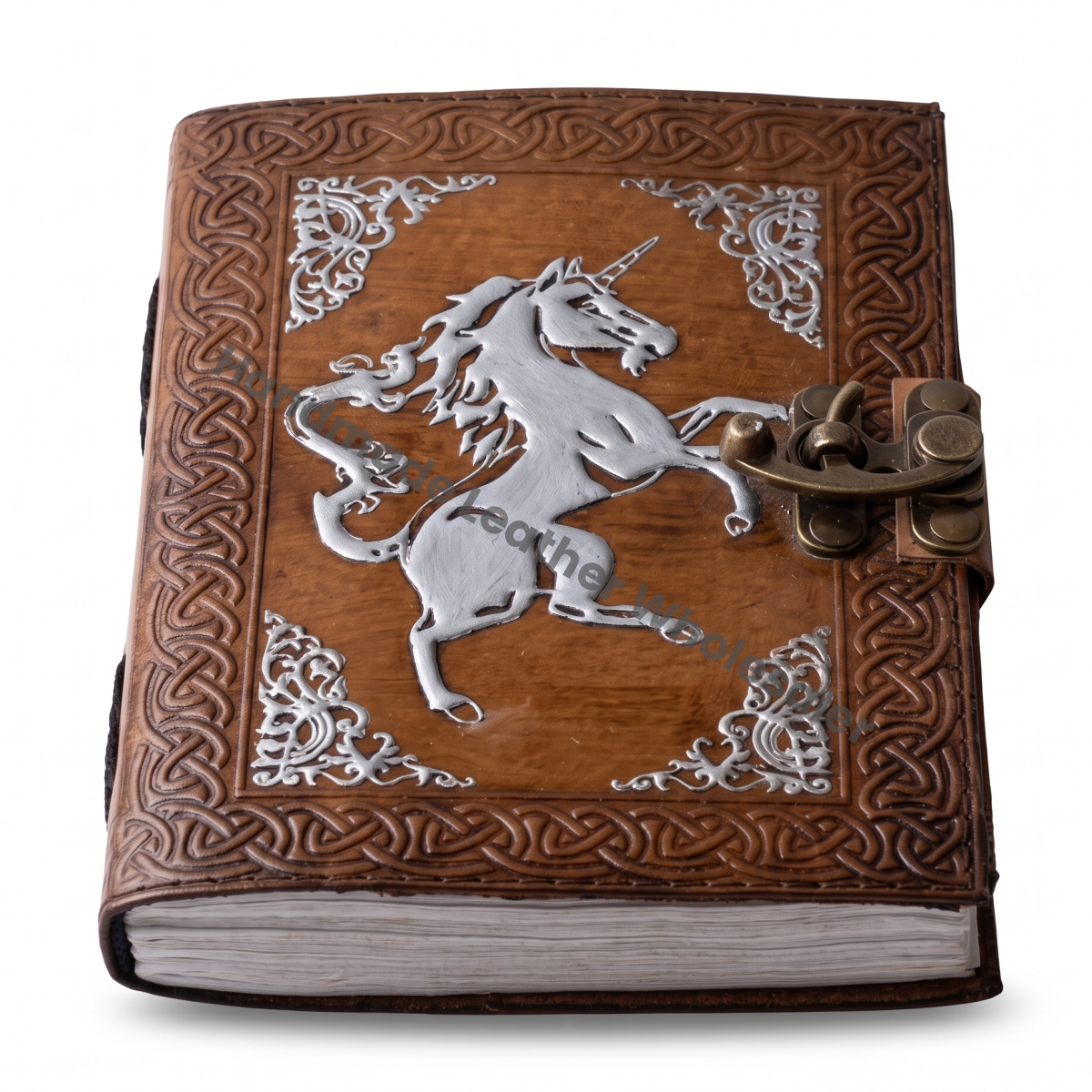 Vintage Leather Journal Handmade Unicorn Design Journals for Him & Her Cotton Paper Genuine Bound Writing Notebook