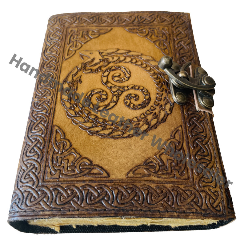 Vintage Leather Journal Notebook Diary for Men & Women Full Genuine Leather With Hand Made Paper Blank Spells Travel Books