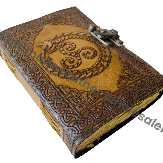 Vintage Leather Journal Notebook Diary for Men & Women Full Genuine Leather With Hand Made Paper Blank Spells Travel Books