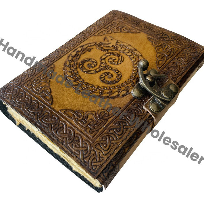 Vintage Leather Journal Notebook Diary for Men & Women Full Genuine Leather With Hand Made Paper Blank Spells Travel Books