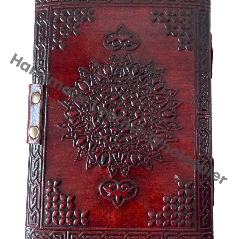 Vintage Leather Journal Tree Life Yellow Genuine Cover Case Inner Deckle Pages Spiral Binding Gift Travel Happy Stationery