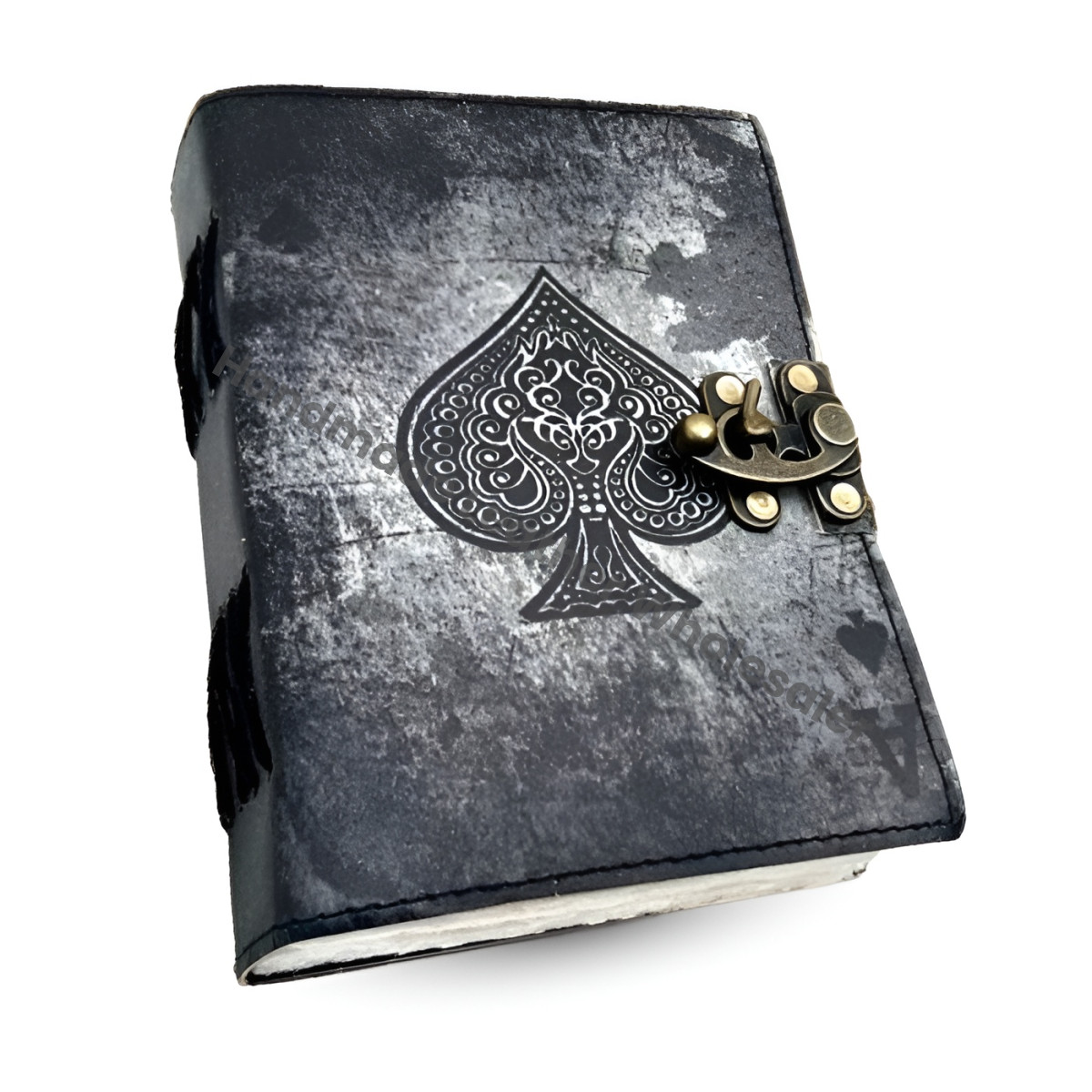 Vintage Leather Print Journal: Blank Book of Shadows, Wiccan Grimoire