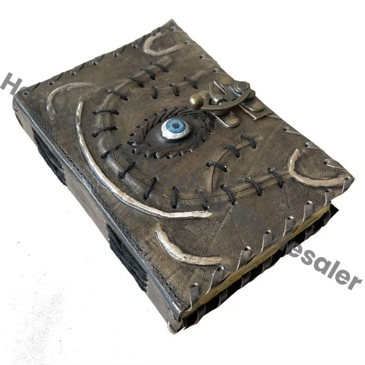 Vintage Leather Spiral Bound Hocus Pocus Spell Book Halloween Decor Planner Gifts
