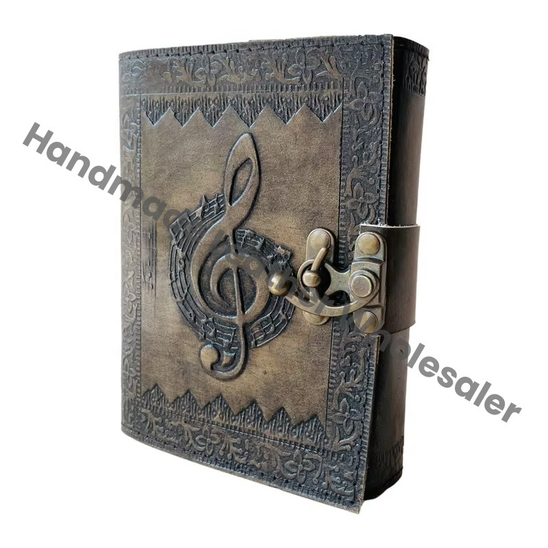 Vintage Music Sign Spell Book of Shadows Charcoal Journal for Writing Men & Women School Office Supplies Music Sign Notebooks Planner Diary
