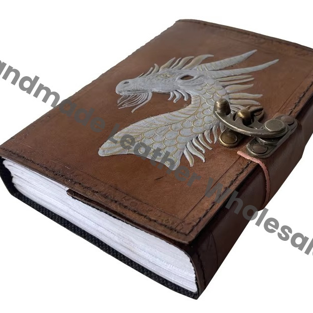 Vintage Perfect Address Book Eco-friendly Paper Embossed Leather Bound Journal Dragon Game Thrones Diary Clasp Lock