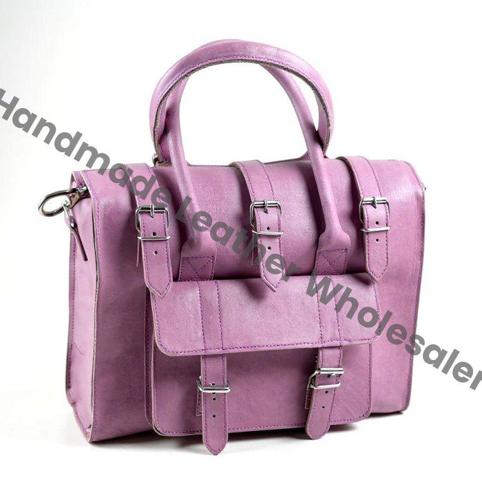 Vintage Prepull Leather Satchel: Soft Genuine Leather Crossbody Bag