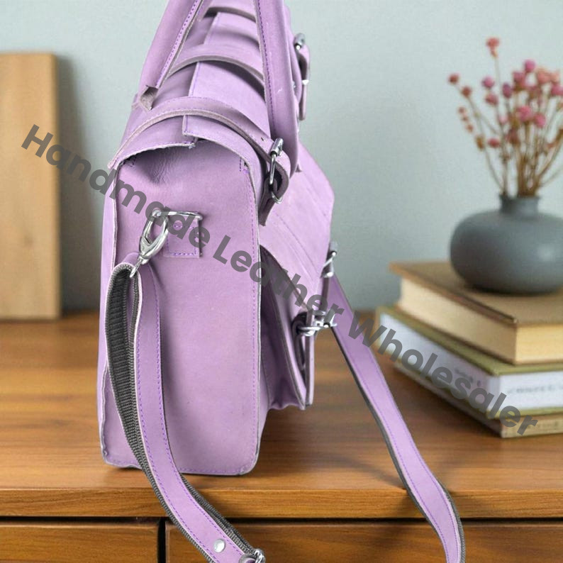 Vintage Prepull Leather Satchel: Soft Genuine Leather Crossbody Bag