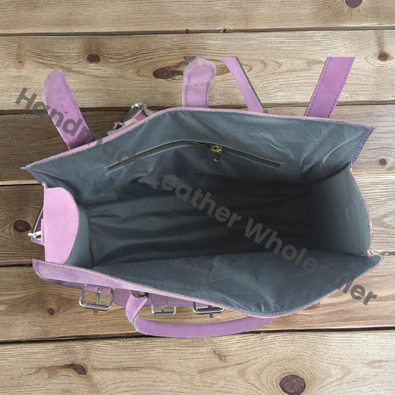 Vintage Prepull Leather Satchel: Soft Genuine Leather Crossbody Bag