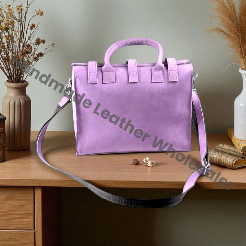 Vintage Prepull Leather Satchel: Soft Genuine Leather Crossbody Bag