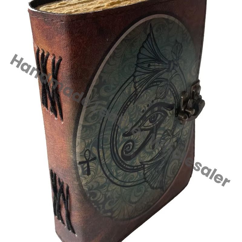 Vintage Wholesaler Hard Leather Spiral Binding Custom Eye Craft Designs Notebook Blank Gift Printed Address Books Planner