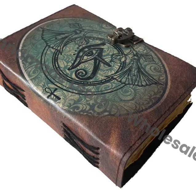 Vintage Wholesaler Hard Leather Spiral Binding Custom Eye Craft Designs Notebook Blank Gift Printed Address Books Planner