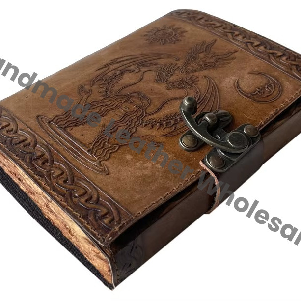 Wholesale Handmade Leather Book of Shadows Spell Book of Shadows With C Lock Handmade for Unisex Vintage Book Journal
