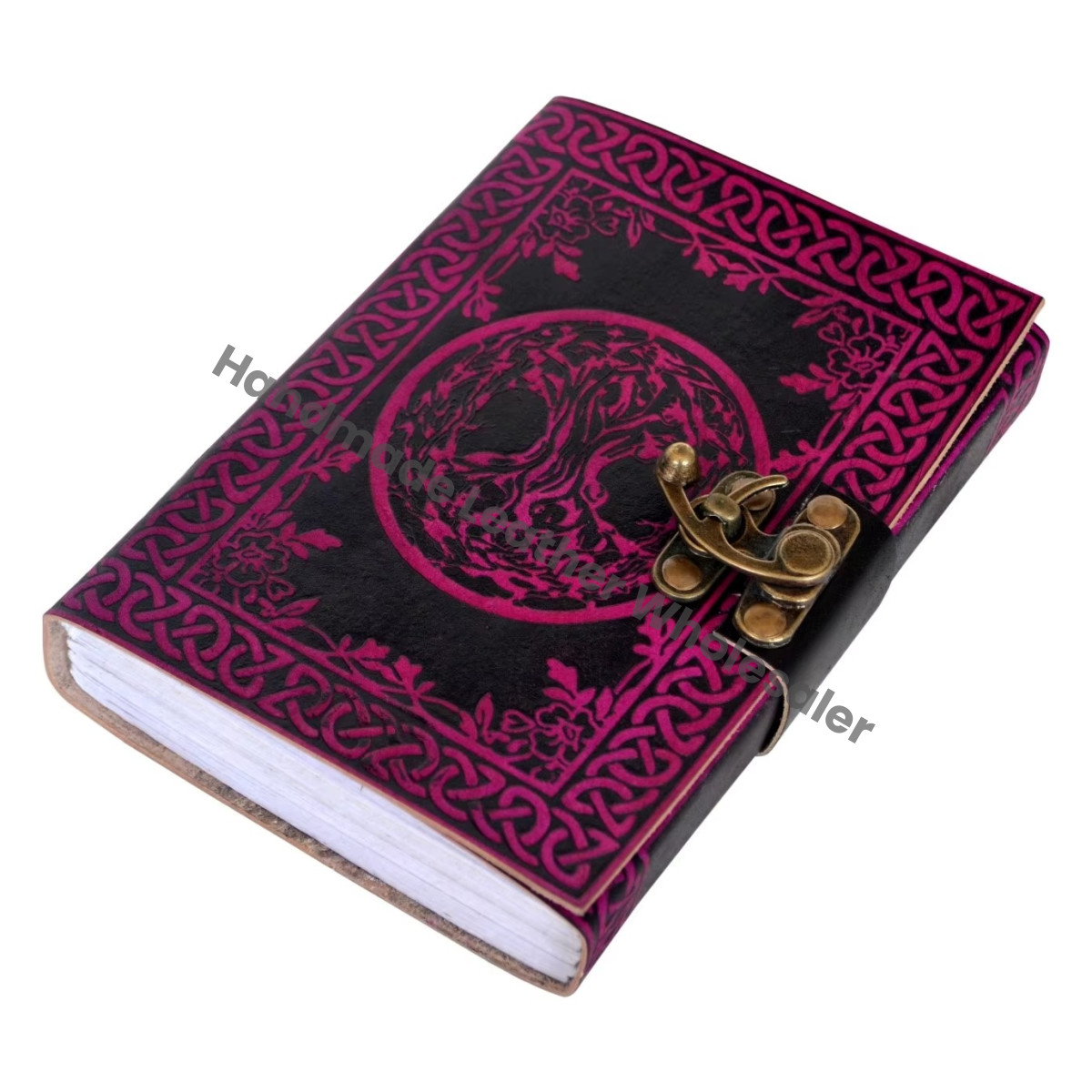 Wholesale Style Hardcover Tree of Life Leather Journal Vintage Handmade Custom Logo Gift Large Travel Planner Sketchbook Diary