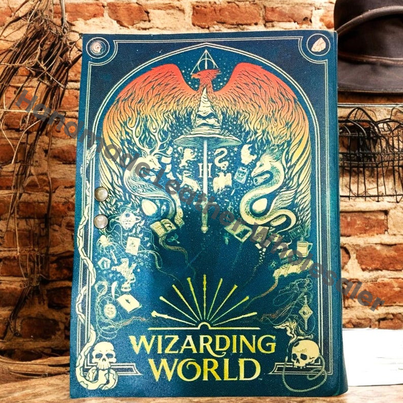 Wizarding World Leather Journal with Lock | Vintage Magic Spell Book Diary | Witchcraft & Wizard Gift Handmade Fantasy Notebook Grimoire.