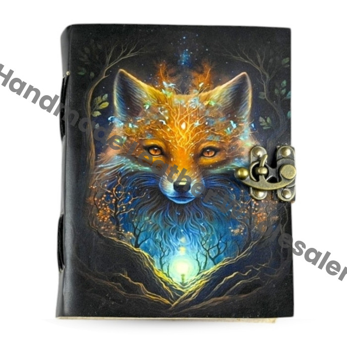 Wolf Leather Journal: Celtic Grimoire, Deckle Edge Pages