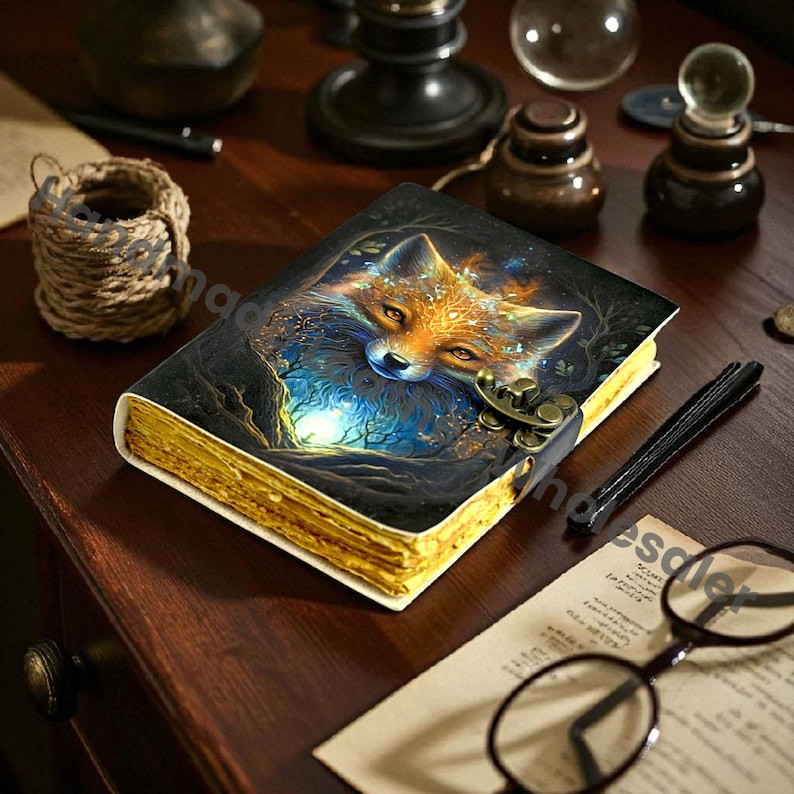 Wolf Leather Journal: Celtic Grimoire, Deckle Edge Pages