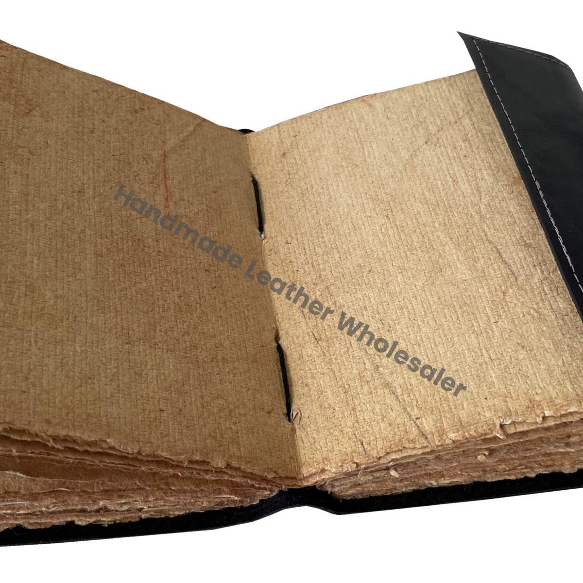 Wolf Leather Printed Style Design Handmade Journal Eco-friendly Paper Notebook Sketchbook Saddle Stitching