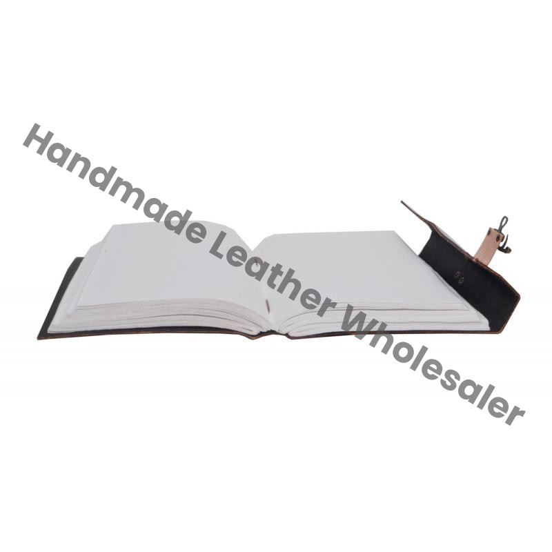 Wolf Tree Design Thermal Binding Hand-Tool New Cut Work Brown White Leather Cover Classic Address Book Vintage