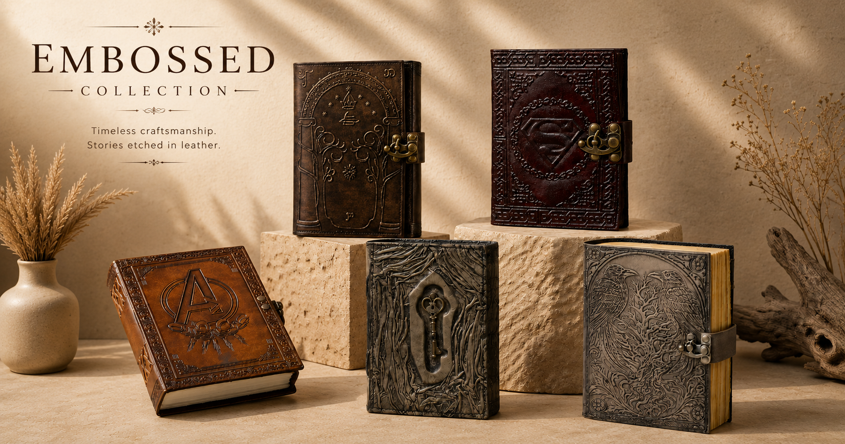Embossed Collection: Premium Handmade Leather Wholesaler