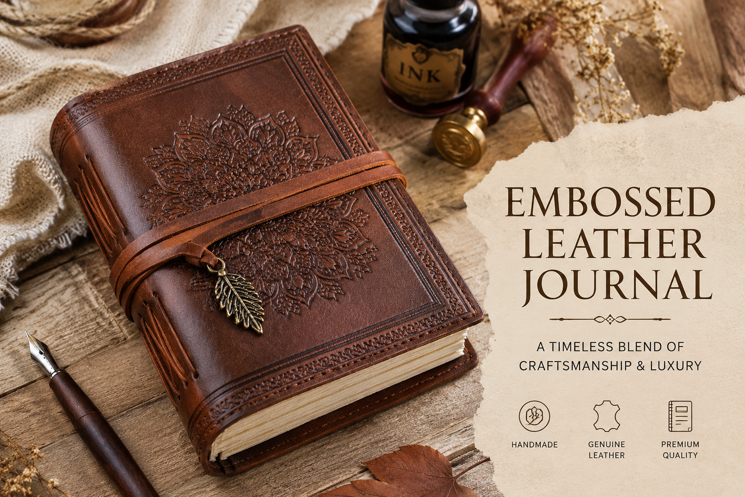 Embossed Leather Journal: A Timeless Blend of Craftsmanship & Luxury